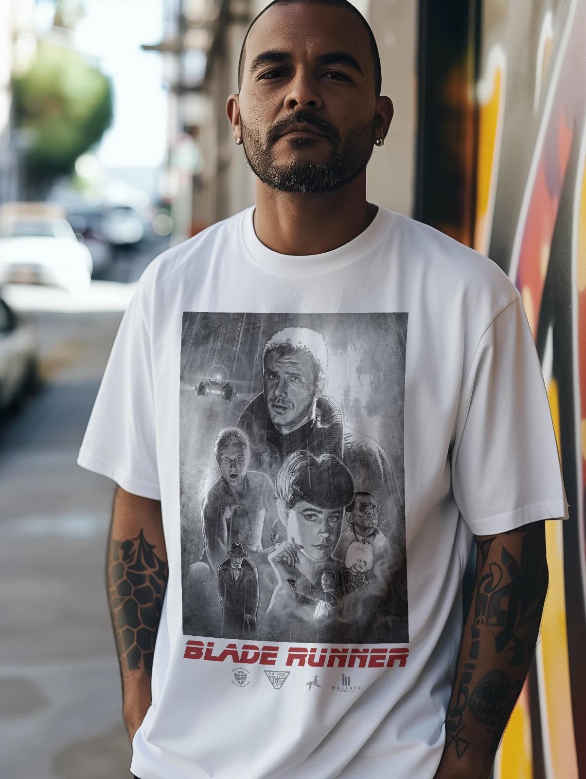 Blade Runner T shirt, Harrison Ford Rutger Hauer Sean Young, Neo-Noir Sci-Fi Tee S