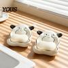 Waterproof Soap Holder Bathroom Box, Puppy Shape Dish, with Kids Raised Drainage Stripes Saver Tray, for Kitchen Washstand Quick Dry