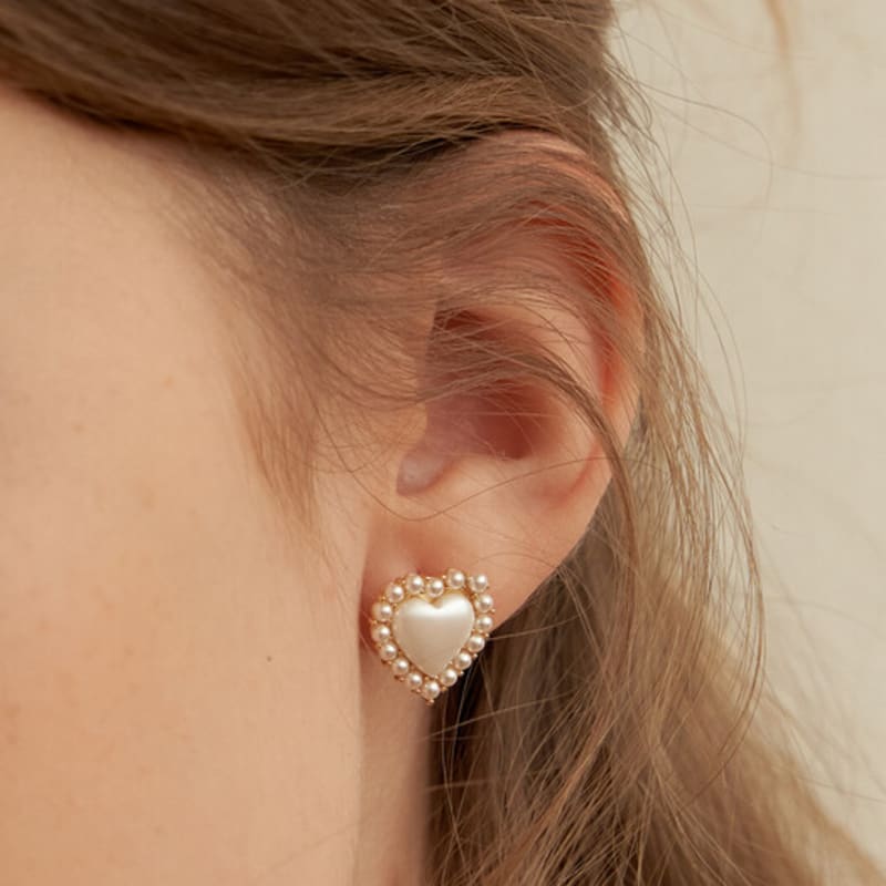 

TATIANA [Silver925] Ameli Heart Earring_EC1689 Gold vermeil