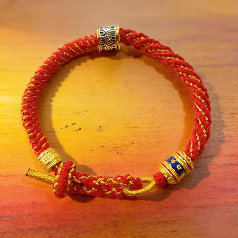 Chinese handgeweven kleurrijke handtouw armband, verborgen wind handtouw decoratief cadeau, Lanyard armband haar