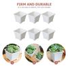 6Pcs Thickened Square Plastic Flower Pots for Succulents Indoor Plants Home Office Balcony Decor Gardening Planters Nursery