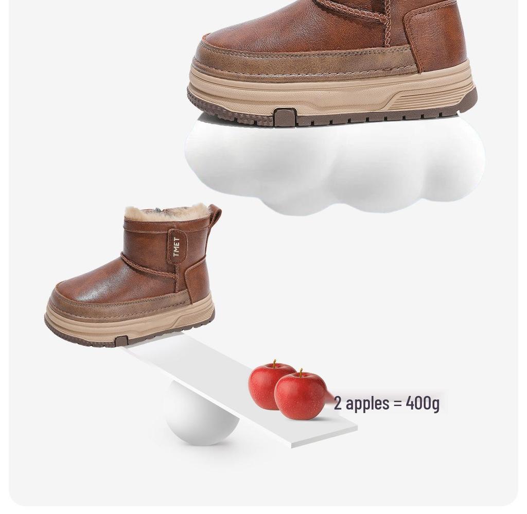 Kids' 2025 Winter Cotton Boots: Waterproof, Fleece-Lined, Thick Snow Boots for Boys and Girls.