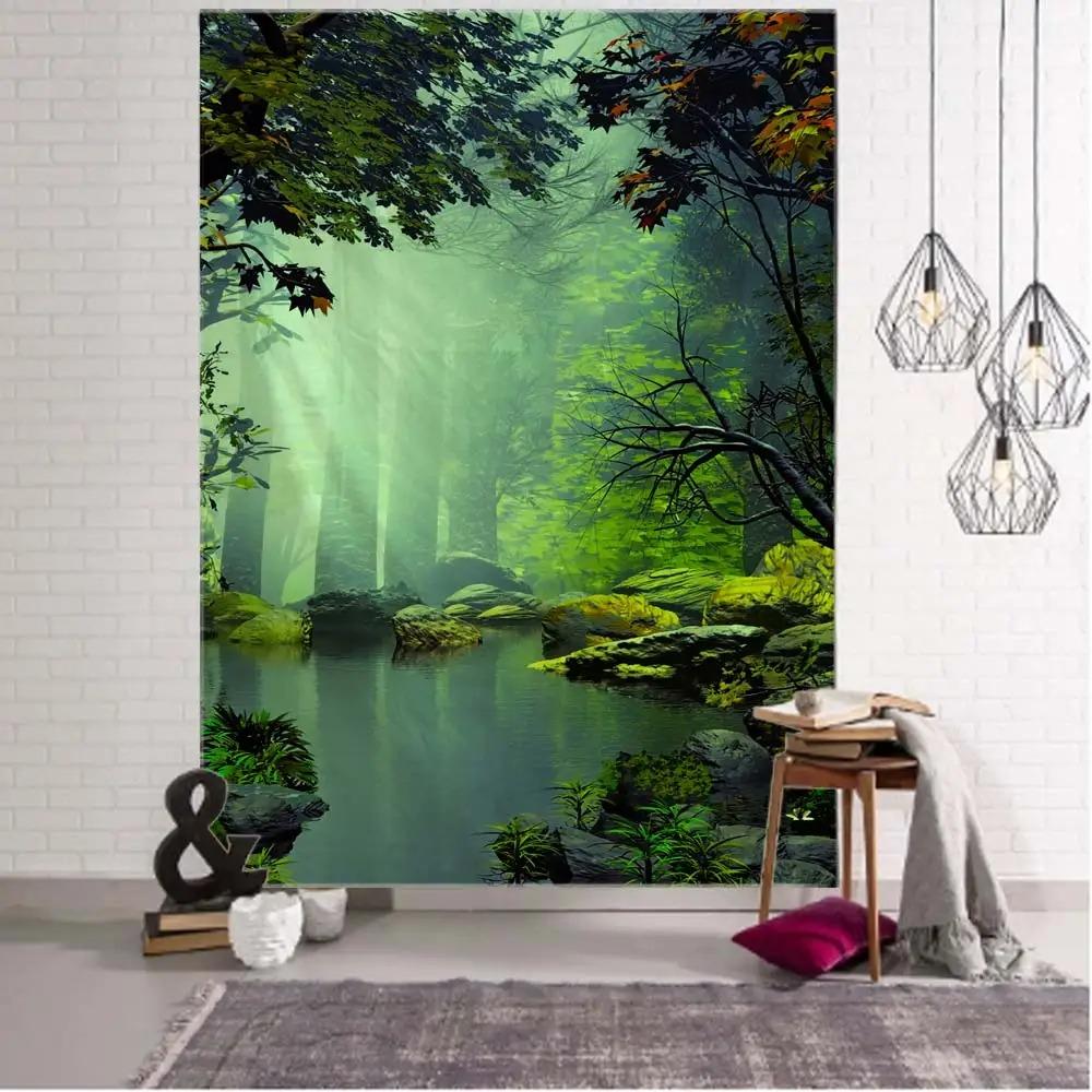 Fantasy Scenery Sunset Starry Sky Tapestry Office Living Room Tapestry Home Wall Decoration Tapestry