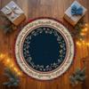 Modern Black White Contrast Snowflake Round Rug Abstract Yin Yang Pattern Area Carpet Minimalist Apartment Hallway Door Mat