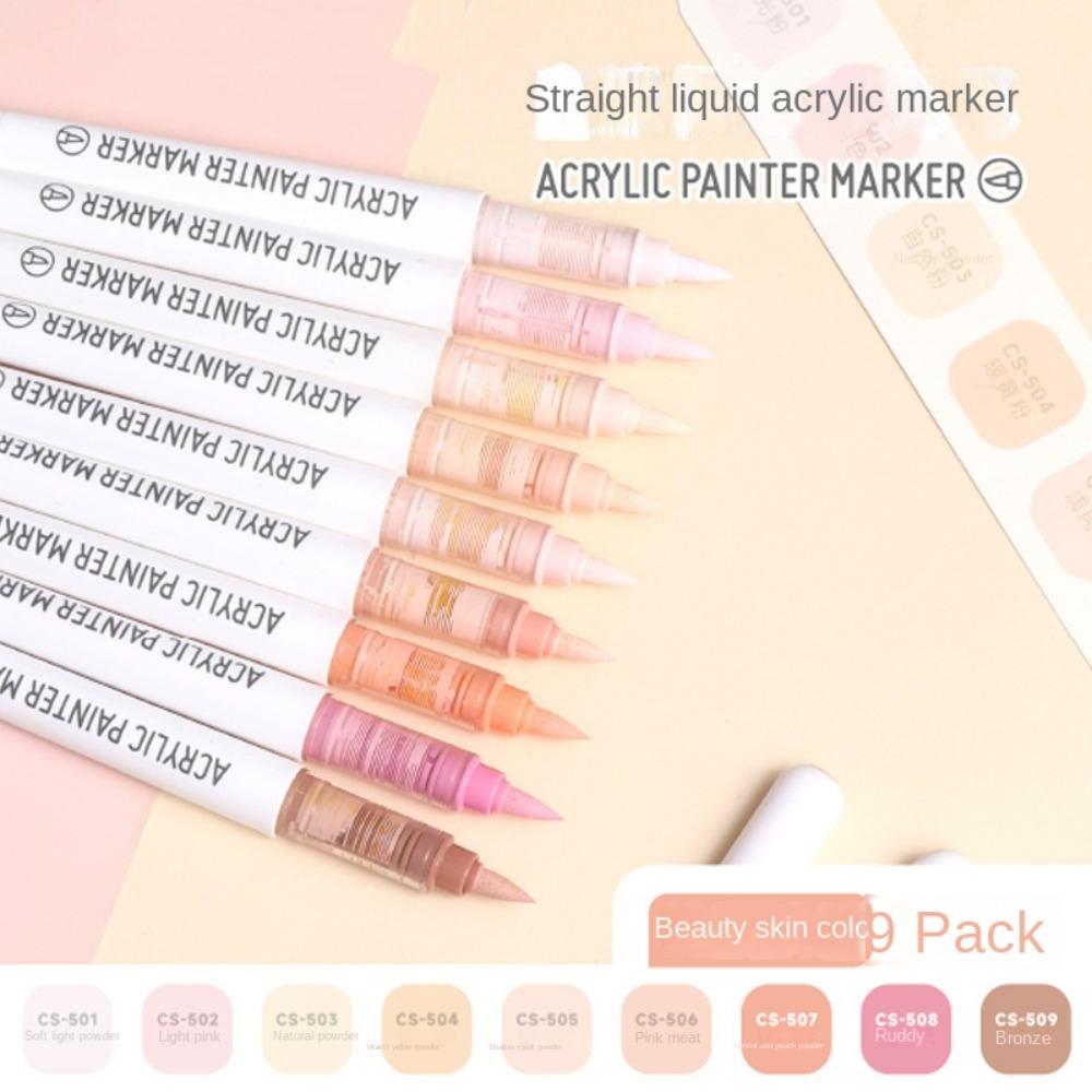 

9 цветов акварельные ручки тонкий наконечник маркер ручка на водной основе кисть цветной маркер школьная белая доска style M