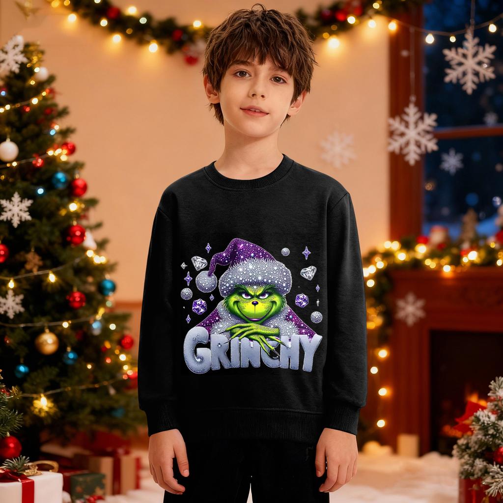 Pulover de Crăciun Băieți Fete Urât Crăciun Cămașă Crăciun Crewnek Copil mic Mânecă Lungă Pulover Ținută Topuri