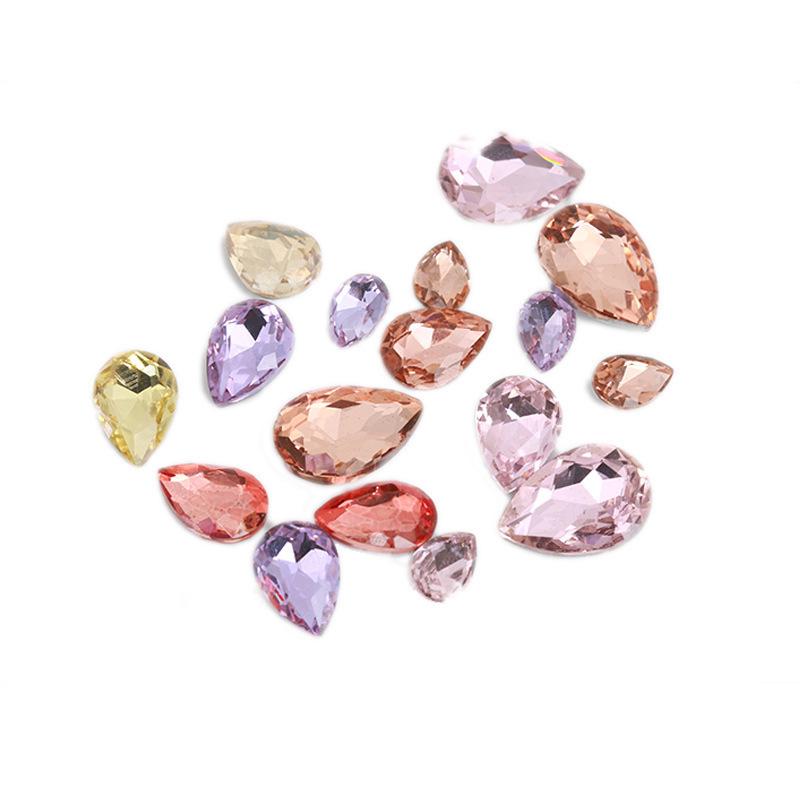 Tropfenförmige Unregelmäßige Kristallglas Strasssteine für DIY Handyhüllen, Handgefertigte Basteleien