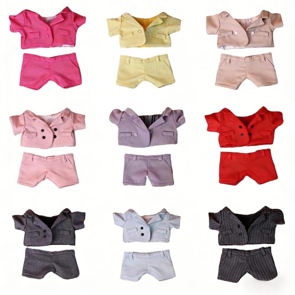 For 15cm 20cm Plush Cotton Doll Clothes Formal Suit Pants Set Plush Stuffed Doll Outfit Accessories Changjing Dress Game Toys
