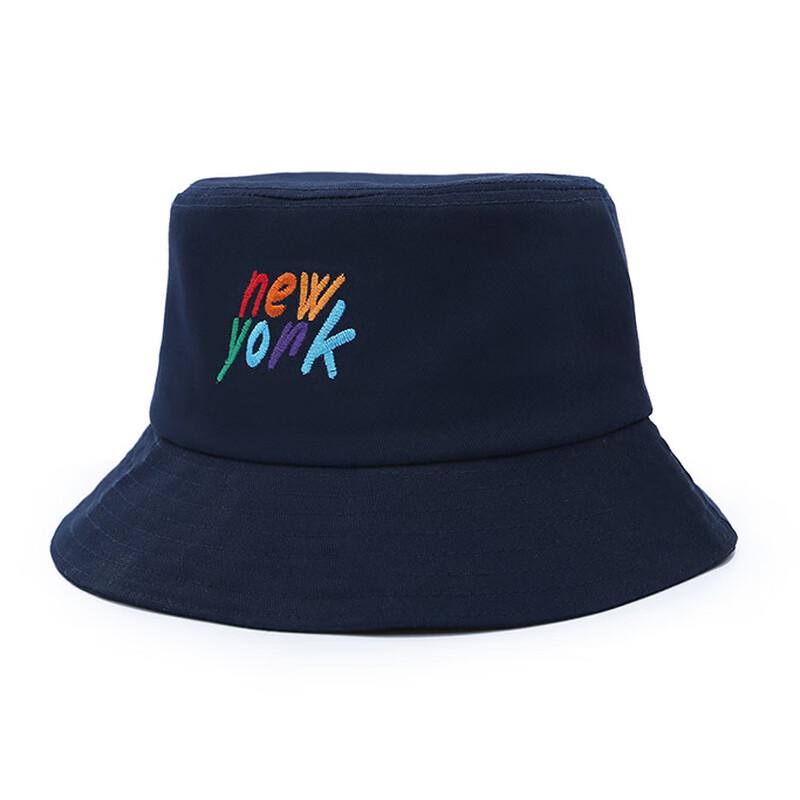 ZHENYUEQI NEW YORK Embroidered Cotton Bucket Hat