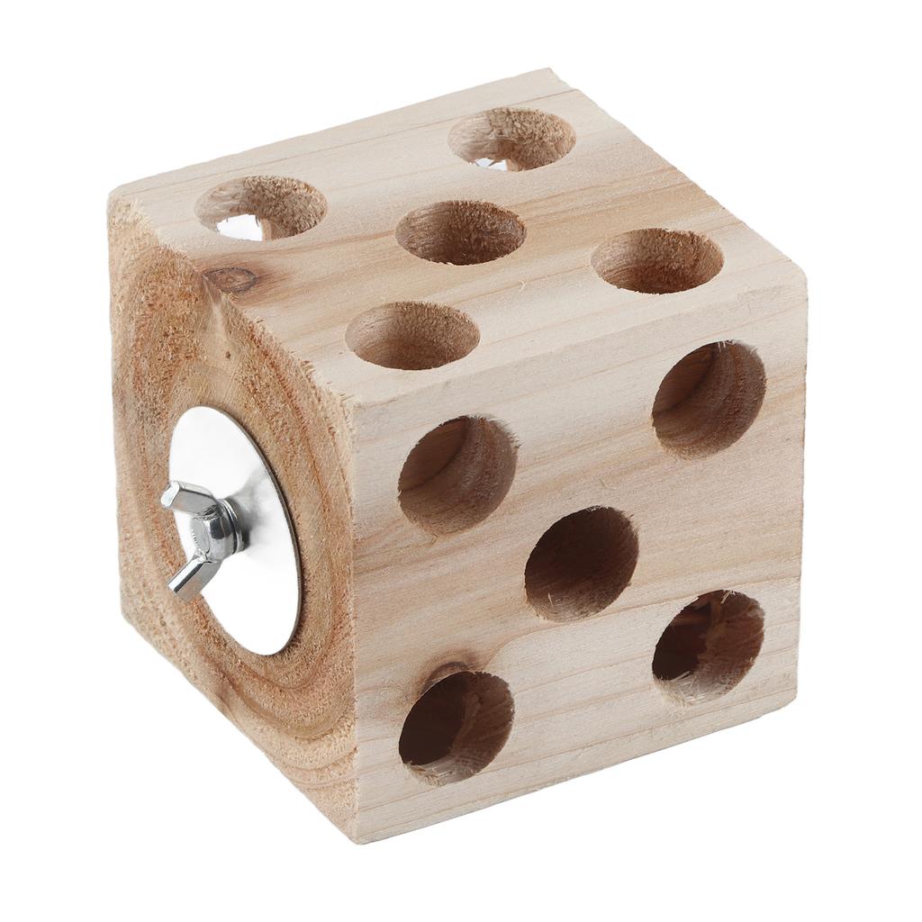 Bird Block Toy Foraging Shredding Wooden Block Chewing Toy for Lovebirds Cockatiels Budgies