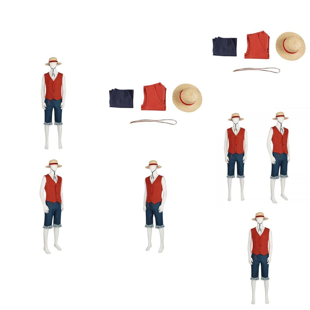 One Piece Luffy Kostým z filmu pro muže Král pirátů Království Wano Cosplay