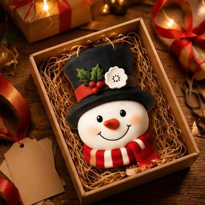 New Christmas snowman pendant wooden holiday decoration Christmas tree party cartoon ornament
