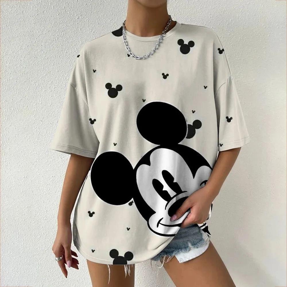 Daily Cartoon Print Women's Short-sleeved Versatile Comfortable Top T-shirt Fashion T-Shirts Women’s