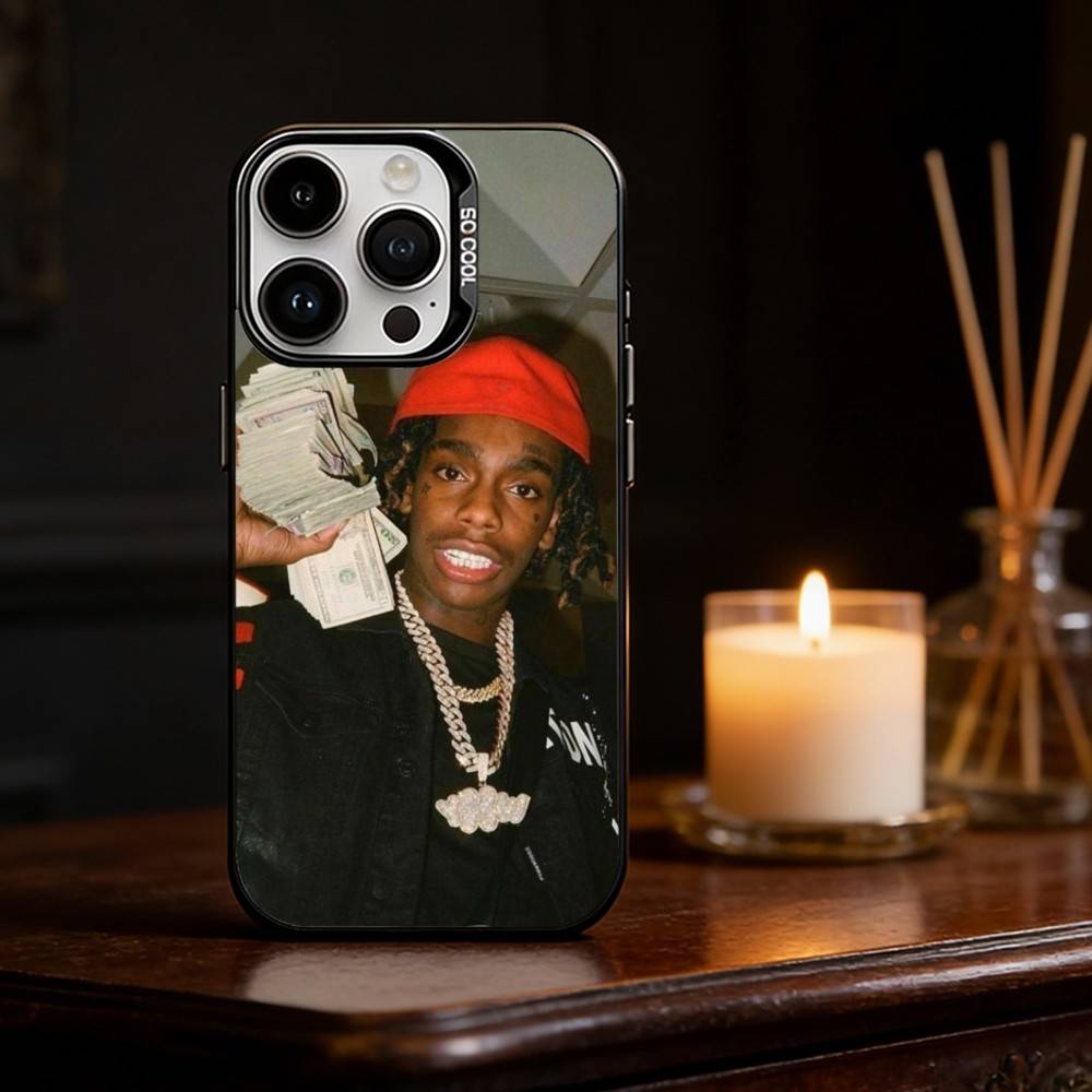 Y-YNW Melly Rapper SINGER Phone Case For iPhone 17,16,15,14,13,12,11,Pro Max,Plus Candy Silver Cover iPhone14Plus