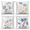 4pcs Black Cats Floral Scenic Scenes Cushion Cover Home Decor Pattern Pillow Cases for Sofa Bedroom Car