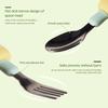 Short Handle Mushroom Multicolor Silicone Stainless Steel Fork and Spoon