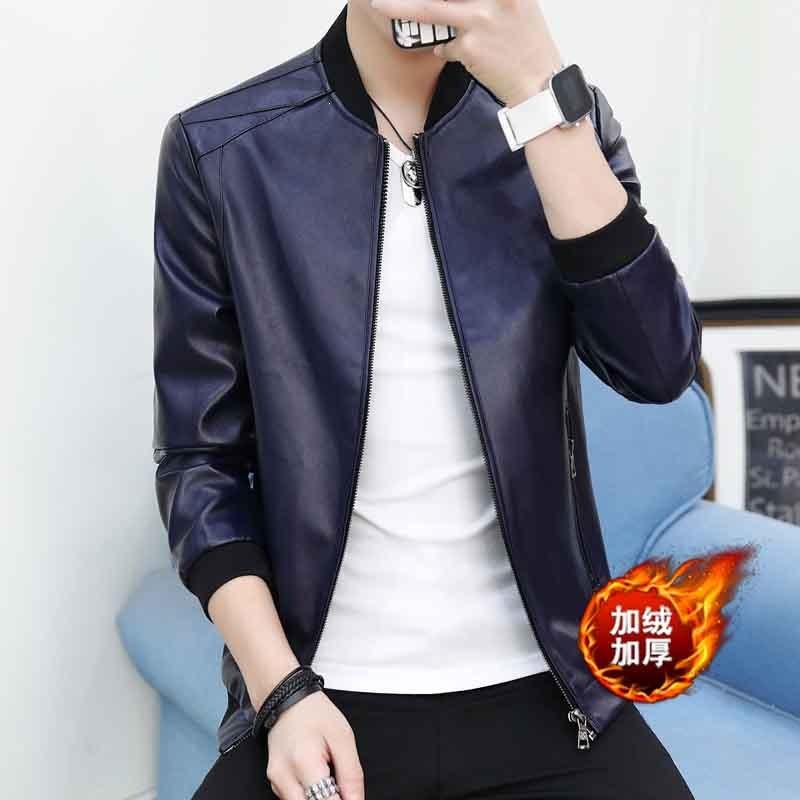 Source Large Size Men's Leather Jacket PU Leather Motorcycle Leather Jacket Business Fashion Casual Trend Men's Leather Jacket