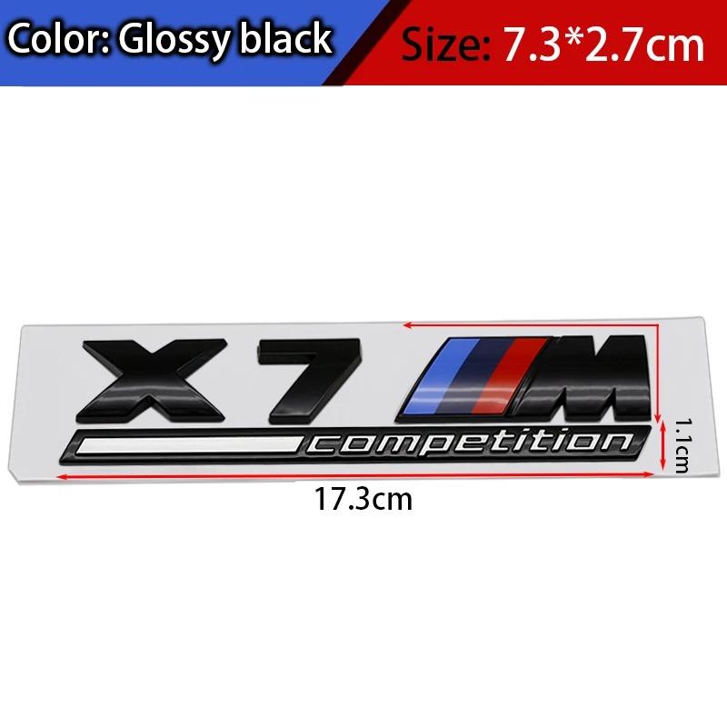 BMW Competition Series ABS Tricolor M Mark X2M X3M X4M X5M X6M X7M 7M Sticker Thunder Edition Car Trunk Badge Emblem 5-Pack fsdf08