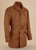 Leather Halloween Men Trench Coat Casual Stylish Formal Tan Genuine Lambskin