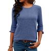 Women's Fashion Loose-Fit Brushed Pique Short-Sleeve Top With Round Neck