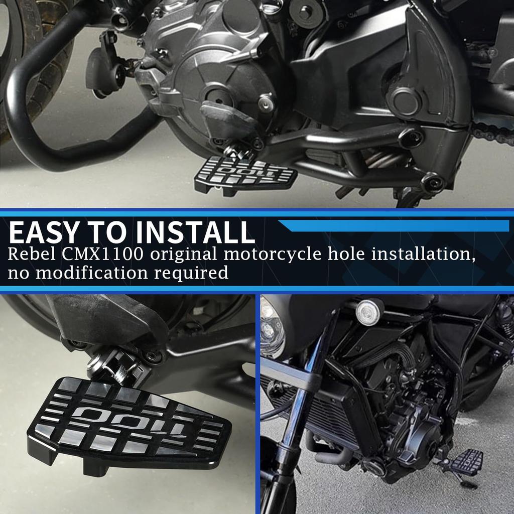 GFARDMOTO Breite Motorrad-Fußrastenpedal Kompatibel mit Honda Rebel 1100