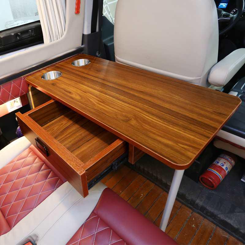 Folding Dining Table & Cup Holder for Ford Transit & Maxus V80 RV Modifications