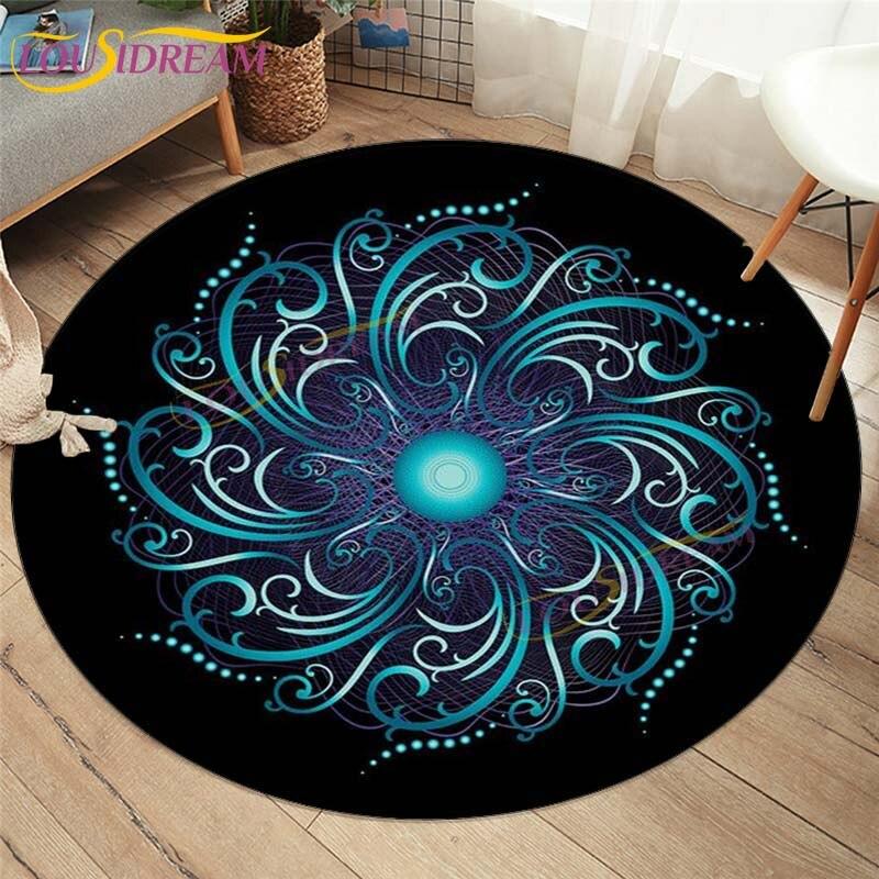 Evil Eye Covor Covor Decoratiuni Interioare Hamsa Palm Mandala Covor Covor Sufragerie Covor Boho Chic Rotund Scaun Covor Rotund