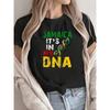 White T-Shirt with Jamaica Is My DNA Print, Casual Round Neck Top for Women, Daily Wear
