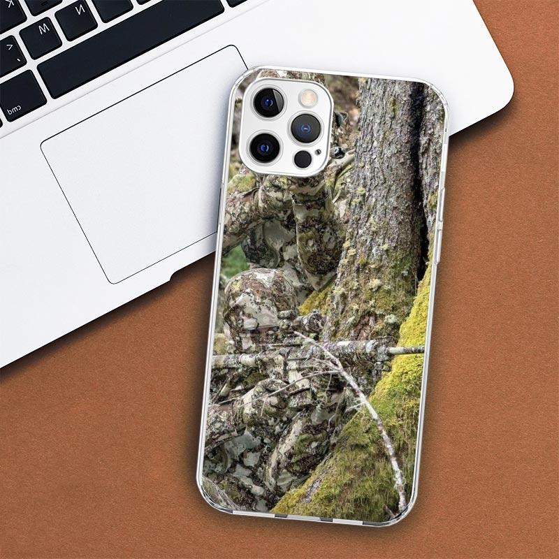 Camouflage Military Phone Case For Apple iPhone 11 12 13 15 14 Pro 7 XR X XS Max 8 Plus + Mini SE Customized Print Soft Cover