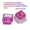 Translucent Dried Flower Keycaps OEM R4 Handmade Mechanical Keyboard Keycap Gypsophila Decoration Resin Keycap Cross Axis