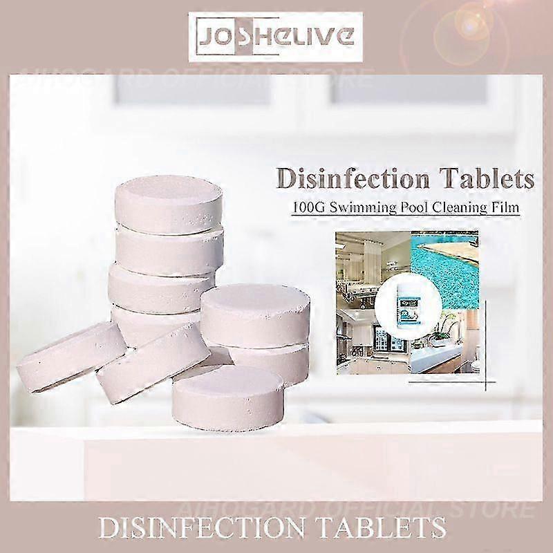 100pcs Chlorine Tablets for Swimming Pool, Floating Hot Tub Chemical, Safe & Long Lasting Pool Cleaning Tablets