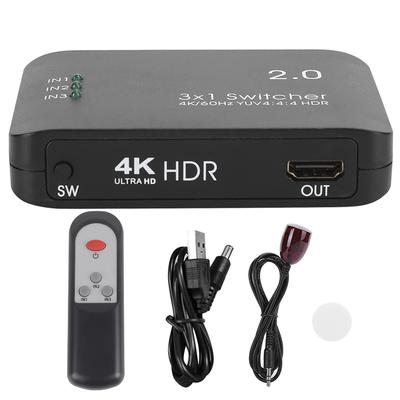 4K High Definition Multimedia Interface Umschalter 3 Eingänge 1 Ausgang Splitter Adapter HD IR Fernbedienung