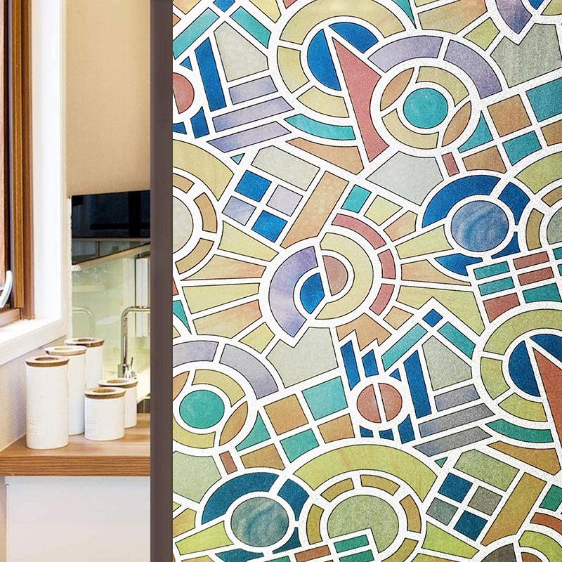 2/3/5M mată fereastră folie confidențialitate opacă non-adeziv decalcomanii sticlă vinil folie statică agățată pătat fereastră autocolant pentru acasă