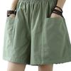 Womens' Summer Cotton Wide-Leg Shorts: Loose, Plus Size, Slimming, Casual Mid-Length