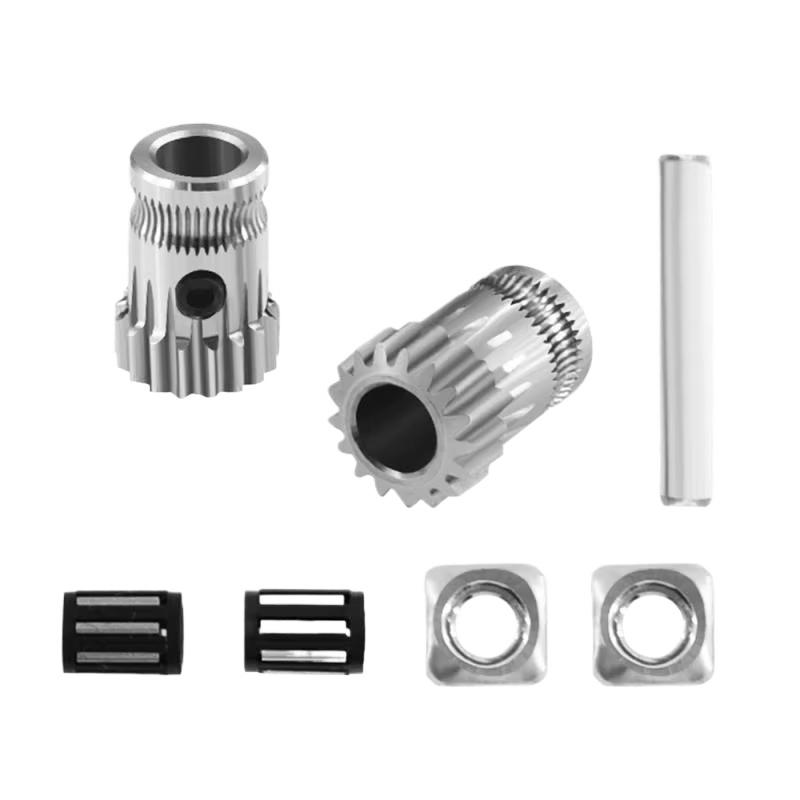 

1 Set 3D Printer Accessories Dual Drive Gear Extruder Kit Cloned Btech Upgrade For Extruder Prusa I3 3d Printer Gear Bowden срібний