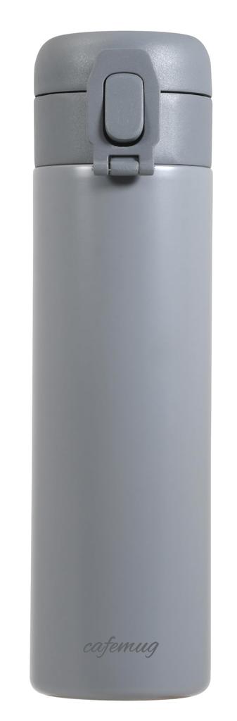 PEARL METAL Water Bottle Mug Bottle One Touch 500ml Dark Gray Seamless Lid and Gasket Integrated Cafe Mug HC-840