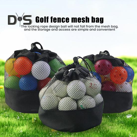1/2 bucăți geantă pentru minge de golf, plasă de nailon, geantă de depozitare pentru minge de golf cu cordon, pungă pentru tricouri de golf, organizator pentru accesorii de golf, suport pentru minge