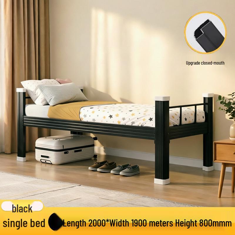 Iron Bunk Bed - Sturdy, Silent, Thick Frame with High and Low Design for School Use