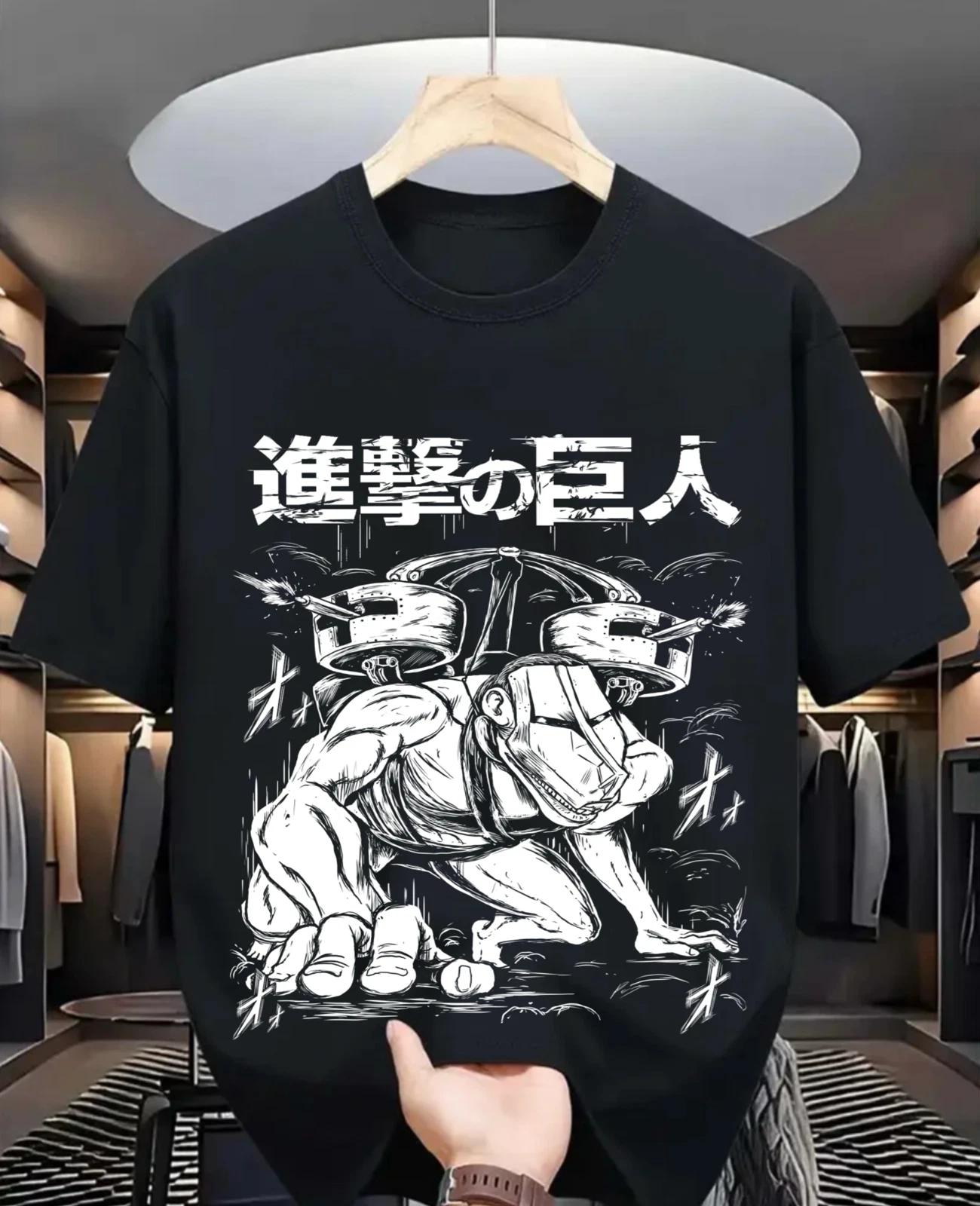 

Eren Yeager Aot T-shirt,Anime,Attack On Titan,Graphic Tee,black Shirt All Size 3XL