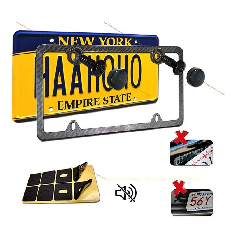 Upgraded License Plate Screws Quick & Secure Car License Plate Fasteners Set