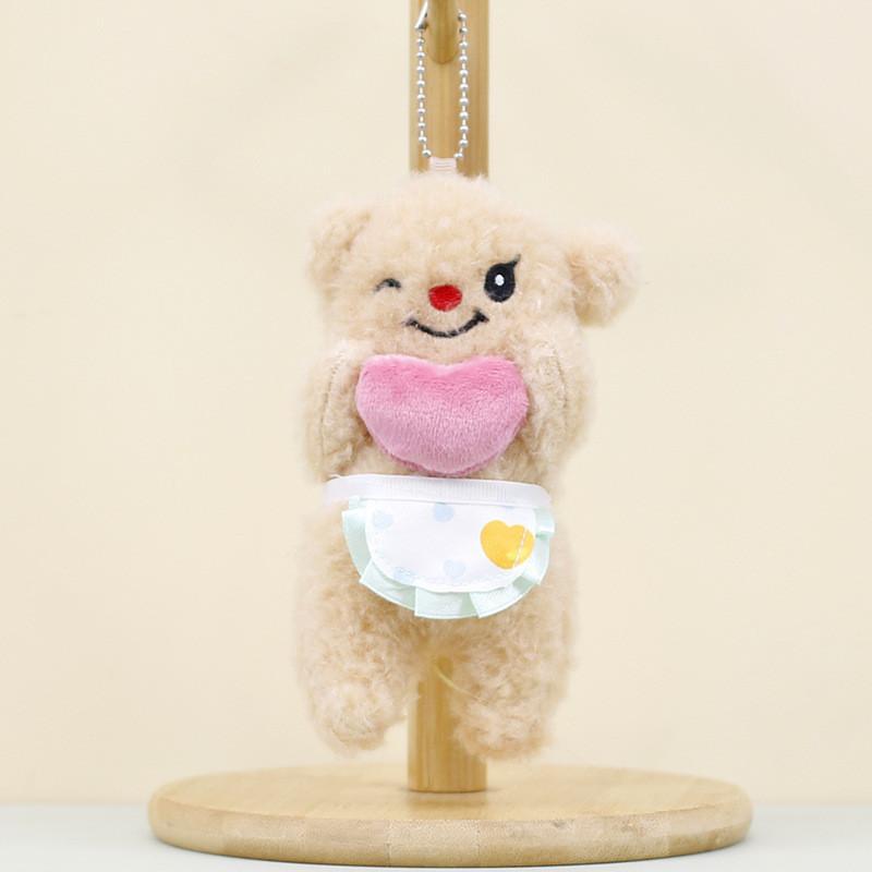 Adorable Plush Bear Keychain Cute Keyring For Backpack Or Purse 12cm Teddy Bear Charm A