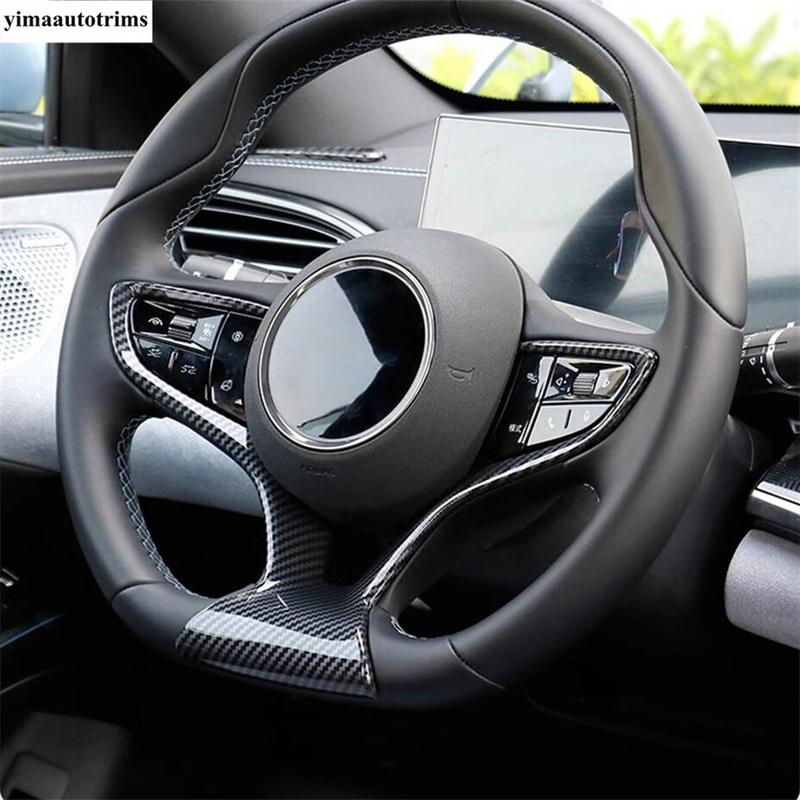 Car Steering Wheel Frame Decoration Cover Trim For BYD Seal EV  - 2024 Black / Carbon Fiber / Wood Grain Style Accessories