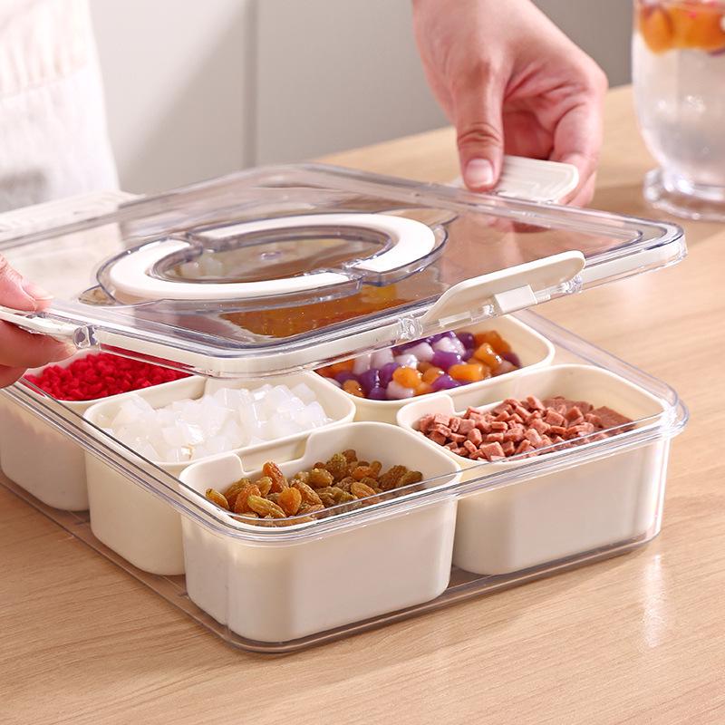 Portable Ice Jelly and Fruit Salad Box with Lid for Camping and Outdoor Use