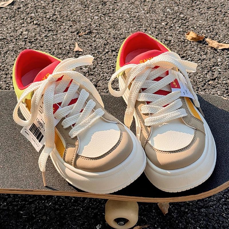 

Girls burger fries sneakers 2025 spring and autumn new children s cartoon platform running shoes ugly cute fashion shoes 31 [inner length 19.5CM]