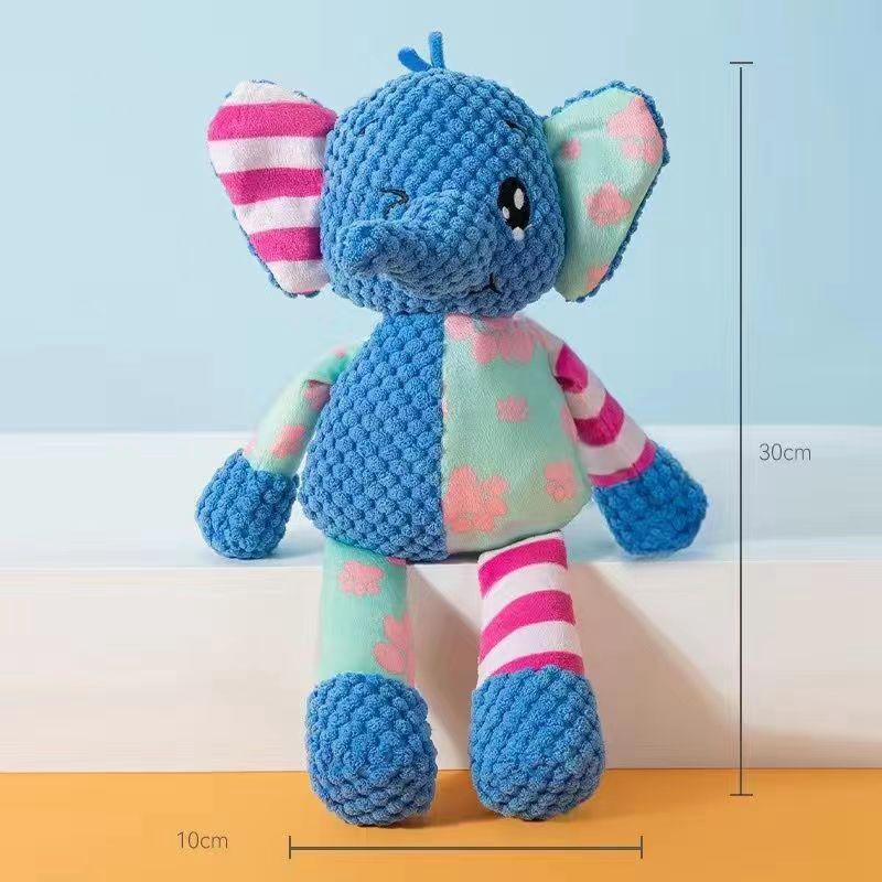 Dog Plush Toy Animals Shape Bite Resistant Squeaky Toys Corduroy Dog Toys for Small Large Dogs Puppy Pets Training Accessories