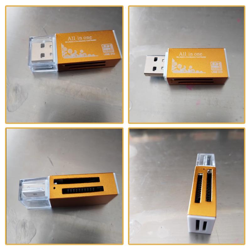 Card Reader 4-Port USB 2.0 Memory Universal SD/TF/M2/MS Camera Memory Card Computer Automotive Notebook Accessories Adapter