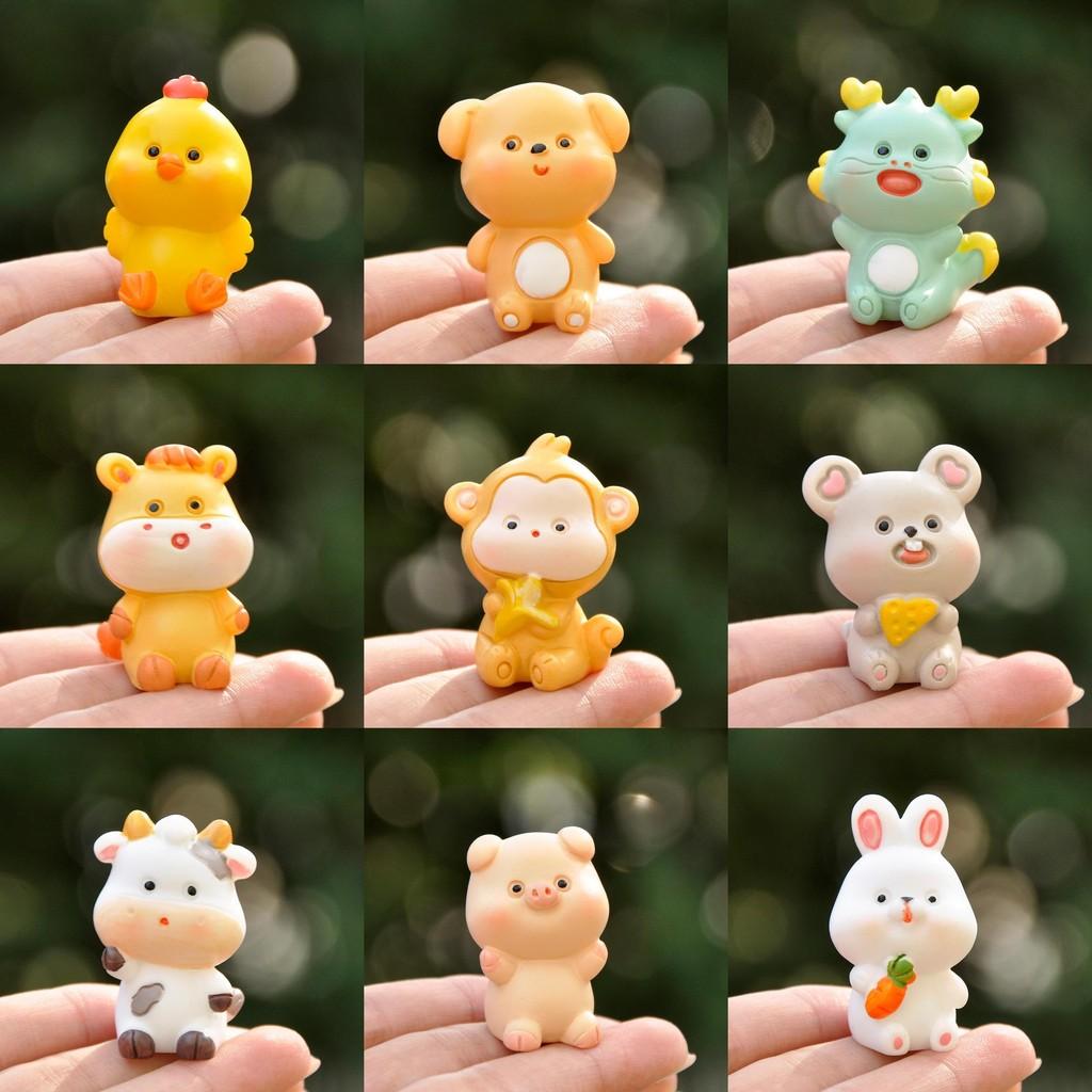 Animal Resin Miniatures Zodiac Themed Desktop Ornaments With Handmade Craftsmanship