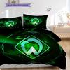 SV Werder Bremen Mönster Sängkläder Täcke Set Örngott Kuddfodral Heminredning Födelsedagspresent (1 * påslakan + 2 * örngott, utan kärna)
