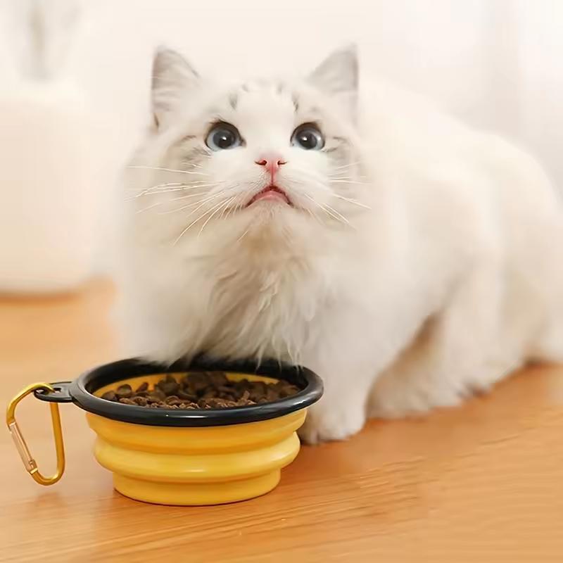 350ml Collapsible Dog Pet Folding Silicone Bowl Outdoor Travel Portable Puppy Food Container Feeder Dish Bowl Pet Supplies