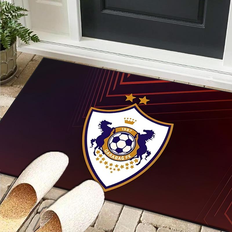1PC rug Soccer Team Qarabag Design Carpet, Chair Rug,Area Rug for Office Bedroom living rooms bedroom, Doormat decor Christmas fan gifts